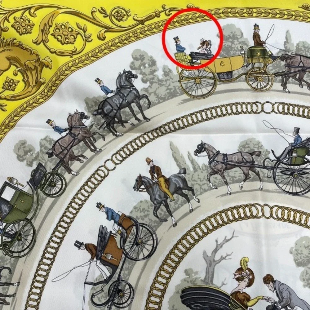 HERMES Authentic Yellow Scarf - Picture 10 of 13